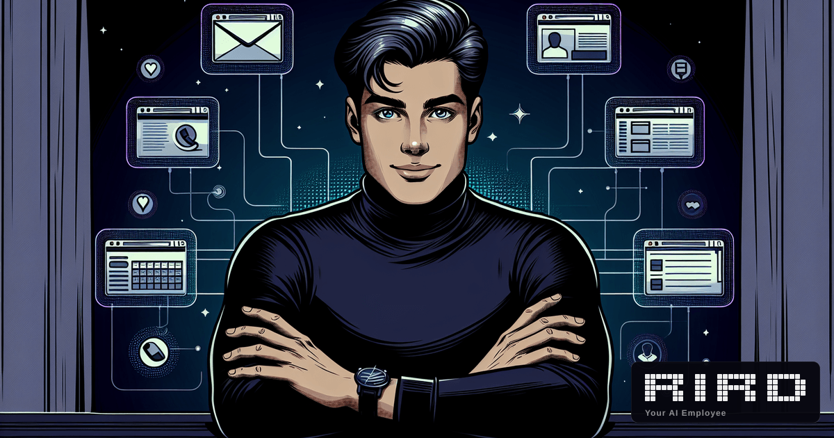 RIRD AI agent surrounded by floating tool icons